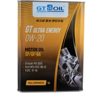 Масло GT OIL Ultra Energy SAE 0W-20 API SP SN GF-6A 4 л 8809059408902
