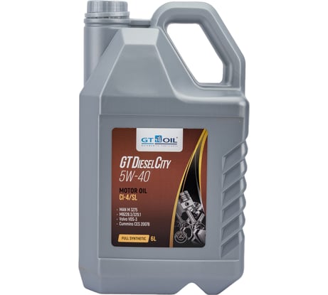 Масло Diesel City, SAE 5W-40, API CI-4/SL, 6 л GT OIL 8809059408278