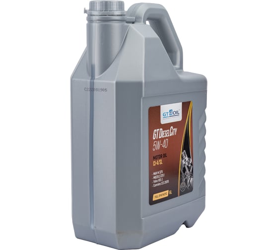 Масло Diesel City, SAE 5W-40, API CI-4/SL, 6 л GT OIL 8809059408278