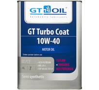 Масло Turbo Coat, SAE 10W-40, API SM, SN/CF, 4 л GT OIL 8809059407462