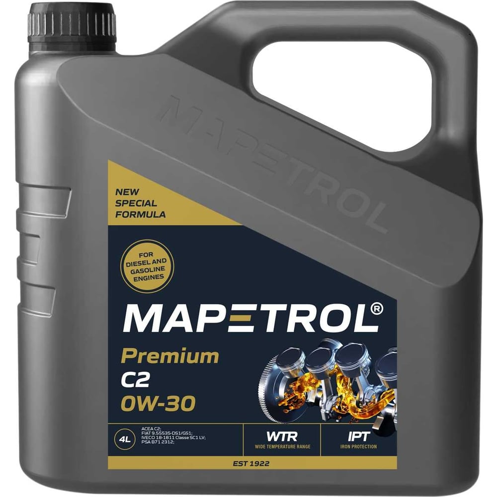 Моторное масло MAPETROL PREMIUM C2, 0W-30, 4 л MAP0043 - выгодная цена ...