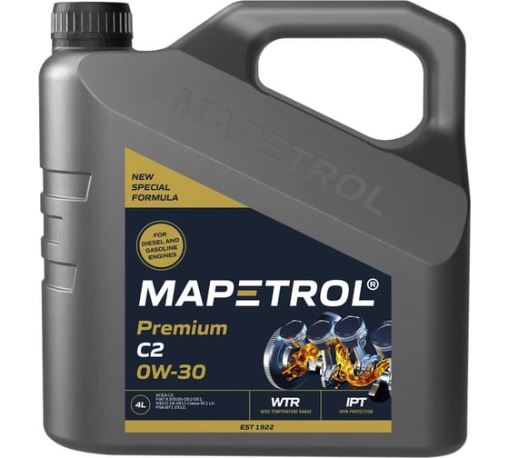 Моторное масло MAPETROL PREMIUM C2, 0W-30, 4 л MAP0043