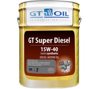 Масло Super Diesel, SAE 15W-40, API CI-4/SL, 20 л GT OIL 8809059407080