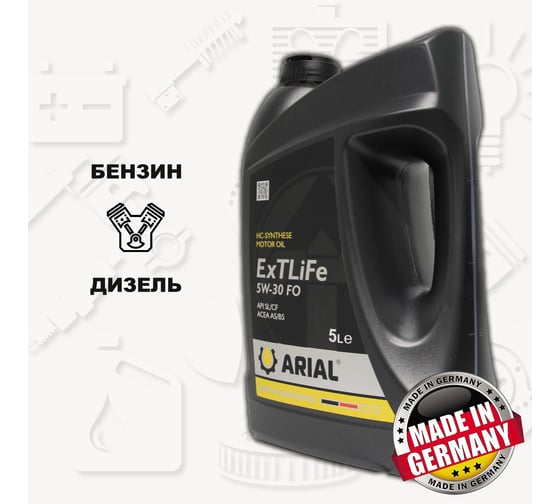 Моторное масло ARIAL ExTLiFe  FO 5W-30 (5л) AR006053040