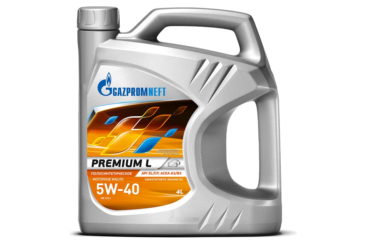 Масло GAZPROMNEFT Premium L 5W-40 4 л 2389907661 - выгодная цена, отзывы,  характеристики, фото - купить в Москве и РФ