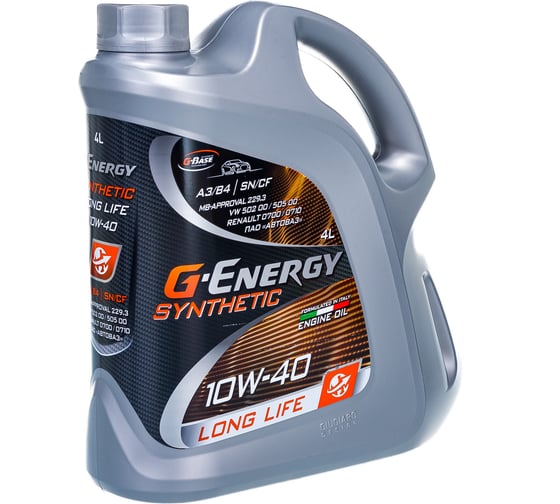 Масло Synthetic Long Life 10W-40 4л G-Energy 253142395