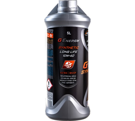 Масло Synthetic Long Life10W-40 5л G-Energy 253142396