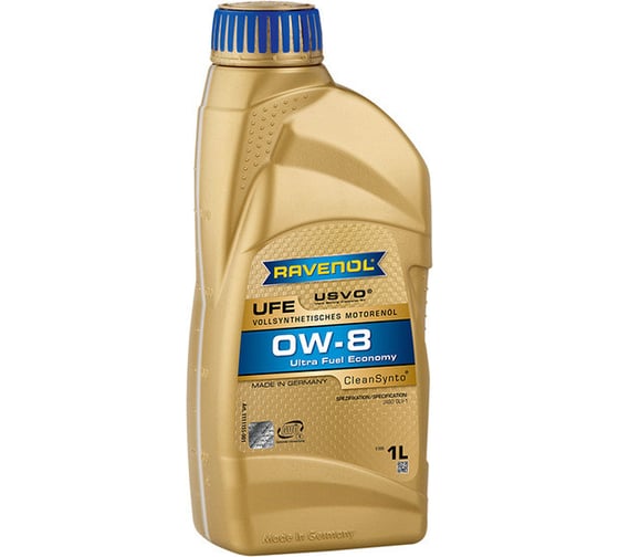 Моторное масло RAVENOL UFE Ultra Fuel Economy SAE 0W-8, 1 л 1111155-001-01-999