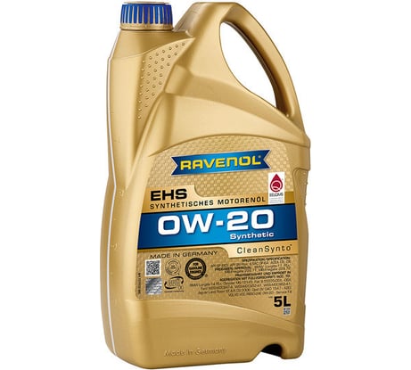 Моторное масло RAVENOL EHS SAE 0W-20, 5 л 1111113-005-01-999