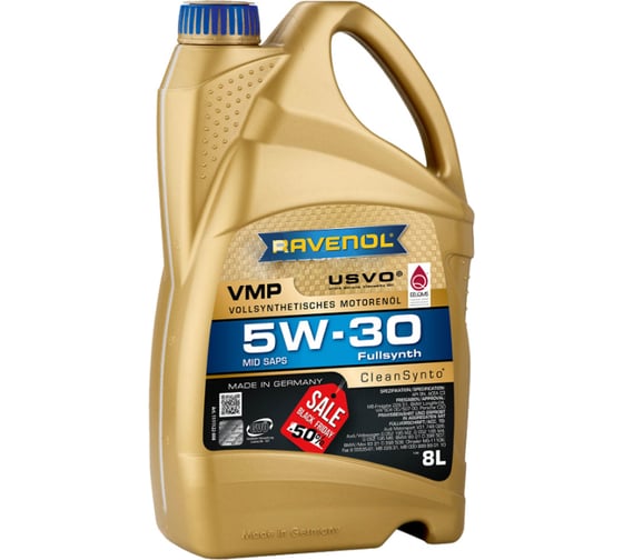Моторное масло RAVENOL VMP SAE 5W-30, 8 л new 1111122-BF8-01-999