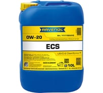 Моторное масло RAVENOL ECS EcoSynth SAE 0W-20, 10 л 1111102-010-01-999