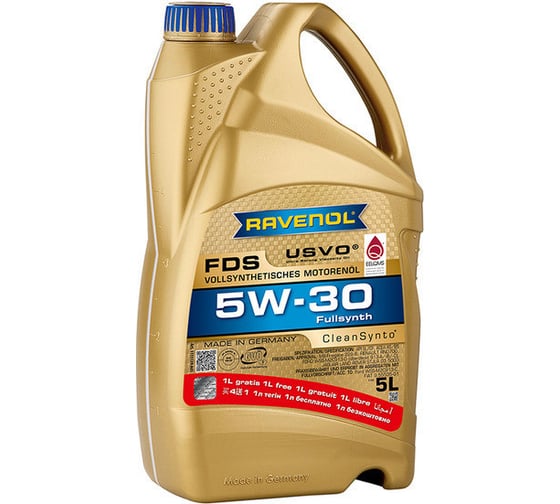 Моторное масло RAVENOL FDS SAE 5W-30, 5 л (4+1) 1111139-A05-01-909