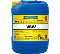 Моторное масло RAVENOL VSW SAE 0W-30, 10 л 1111106-010-01-999