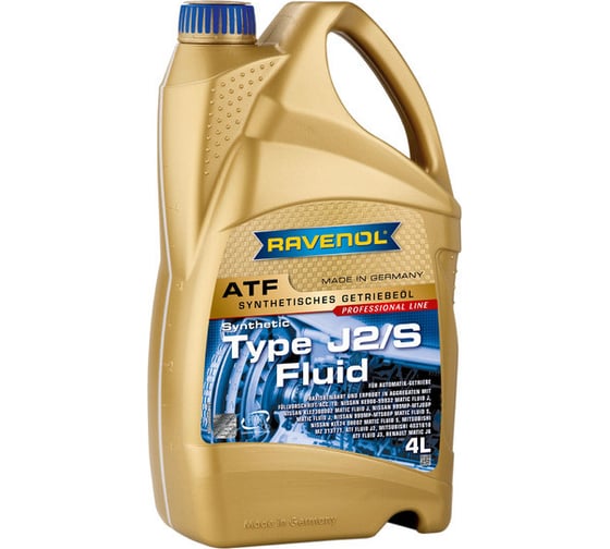 Трансмиссионное масло RAVENOL ATF J2/S 4 л, new 1211115-004-01-999