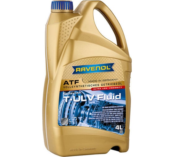 Трансмиссионное масло RAVENOL ATF T-ULV Fluid, 4л 1211146-004-01-999