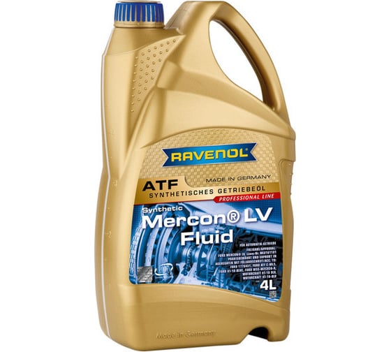 Трансмиссионное масло RAVENOL ATF Mercon LV,  4л new 1211137-004-01-999