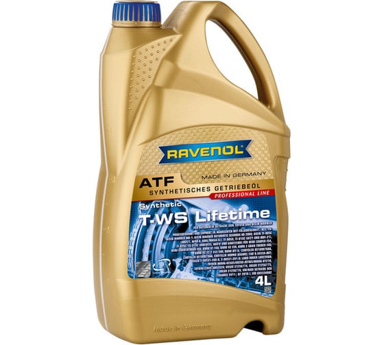 Трансмиссионное масло RAVENOL ATF T-WS Lifetime, 4л new 1211106-004-01-999 1