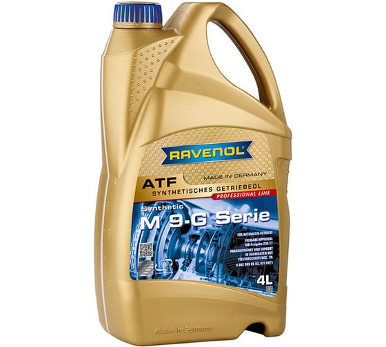 Трансмиссионное масло RAVENOL ATF M 9-G Serie, 4л new 1211139-004-01-999 1