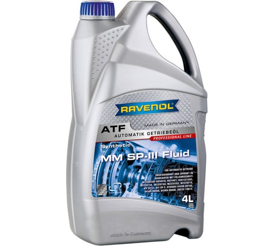 Трансмиссионное масло RAVENOL ATF MM SP-III Fluid,  4л new 1212103-004-01-999