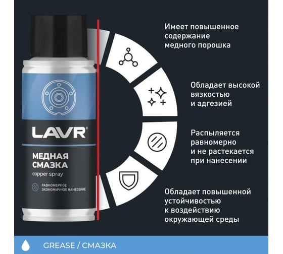 Медная смазка LAVR 140 мл Ln2422