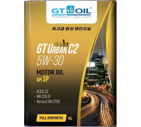 Масло gt urban c2, sae 5w-30, api sp, 4 л GT OIL 8809059409299