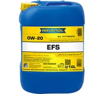 Моторное масло RAVENOL EFS EcoFullSynth SAE 0W-20, 10 л 1111105-010-01-999