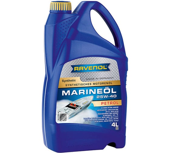 Моторное масло RAVENOL Marineoil PETROL SAE 25W-40, 4 л 1162115-004-01-999