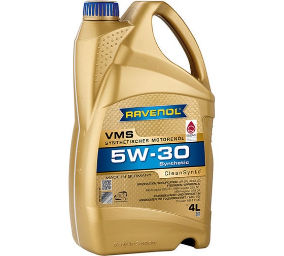 Моторное масло RAVENOL VMS SAE 5W-30, 4 л 1111144-004-01-999