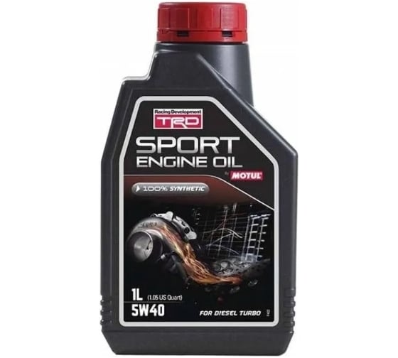 Моторное масло MOTUL TRD SPORT ENGINE OIL 5W40, DIESEL, 1 л 110942 1