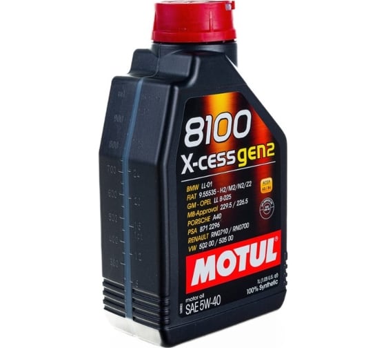 Синтетическое масло MOTUL 100 8100 X-cess GEN2 5W40 1 л 109774