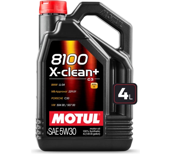 Моторное масло MOTUL 8100 X-CLEAN + 5W30 4 л 111859 1