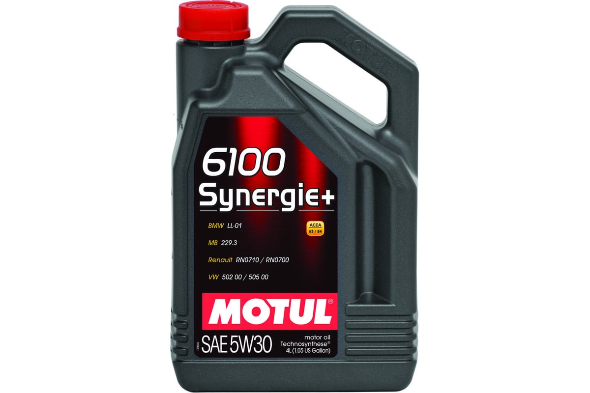 Моторное масло MOTUL 6100 SYN-NERGY 5W30, 4x4 л 112464 - выгодная цена,  отзывы, характеристики, фото - купить в Москве и РФ