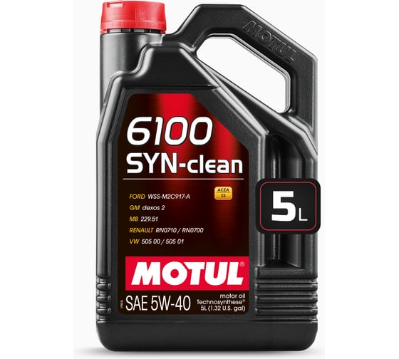 Моторное масло MOTUL 6100 SYN-CLEAN 5W40 5л 111692 1