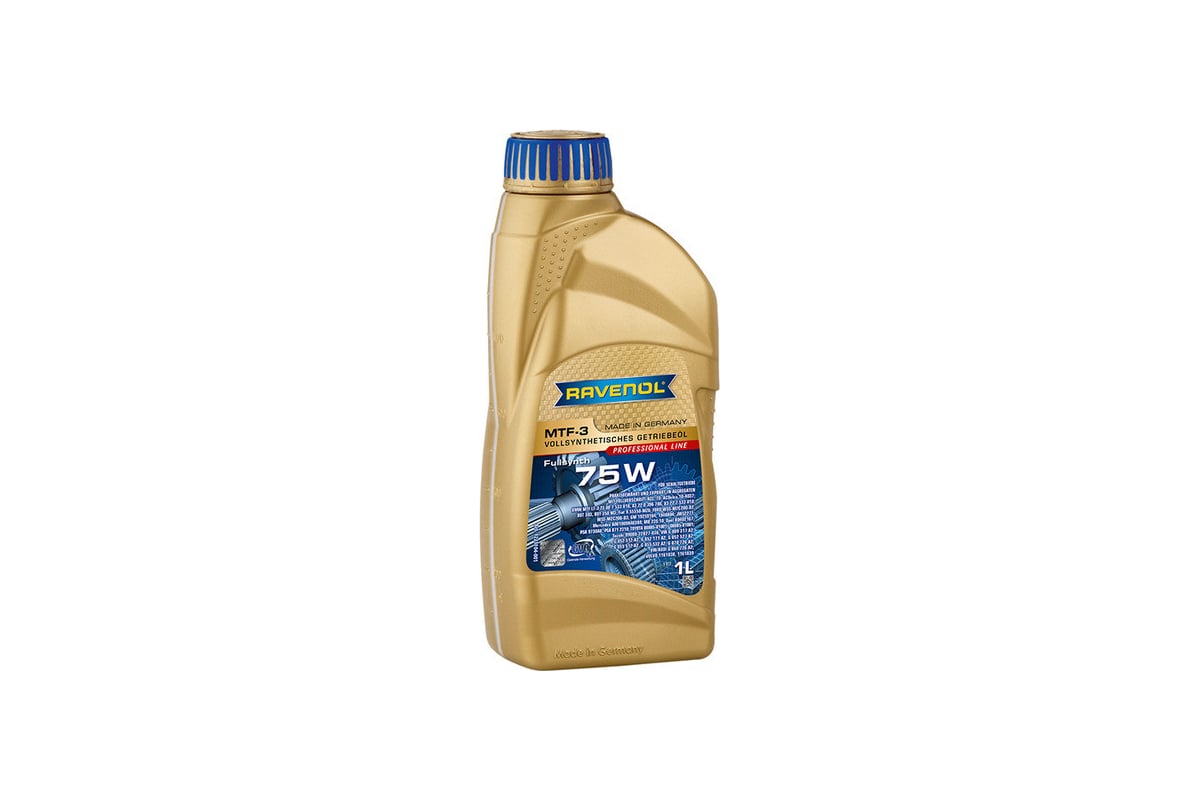 Трансмиссионное масло RAVENOL MTF 3, SAE 75W, 1 л 1221104-001-01-999 -  выгодная цена, отзывы, характеристики, фото - купить в Москве и РФ