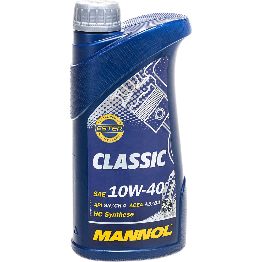 Моторное масло полусинтетическое Classic 10w40, 1 л MANNOL 1100 ...