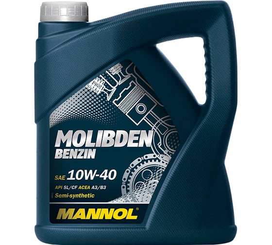 Моторное масло П/Синтетическое MOLIBDEN Benzin 10w40 MANNOL 1121 1