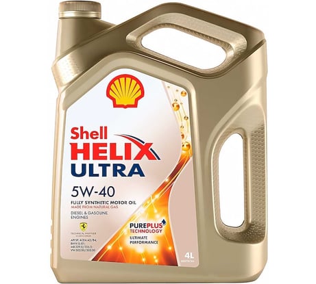 Моторное масло Синтетическое Helix Ultra 5w40, 4 л Shell 550040755