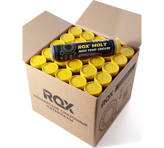 Смазка с дисульфидом молибдена ROX MOLY HIGH TEMP GREASE коробка 25 туб R616