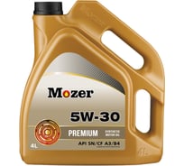 Моторное масло Mozer Premium SAE 5w-30 API SN/CF, канистра 4 л 4636304