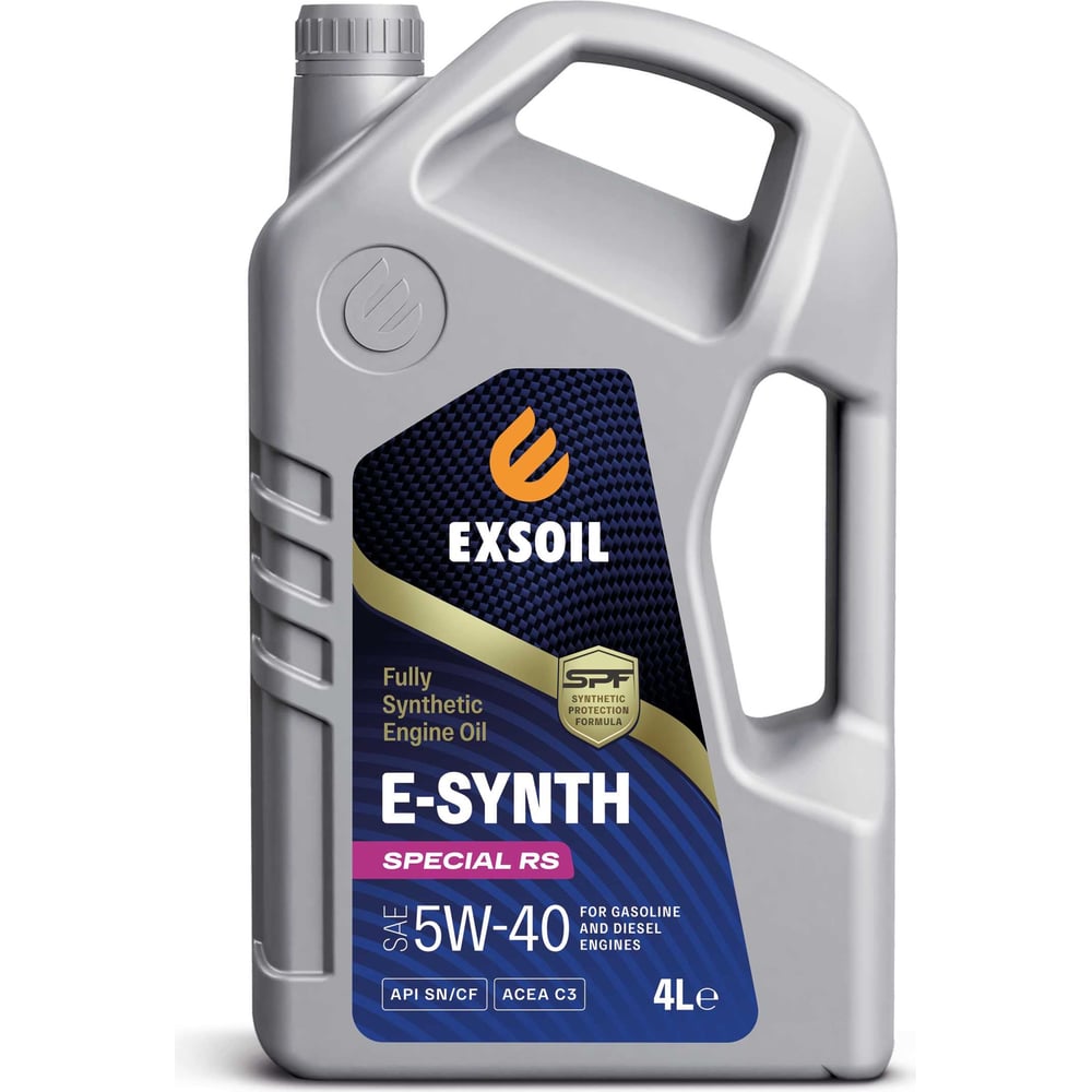 Моторное масло EXSOIL E-SYNTH Special RS SAE 5W-40 4 л 8343-0040 - выгодная  цена, отзывы, характеристики, фото - купить в Москве и РФ