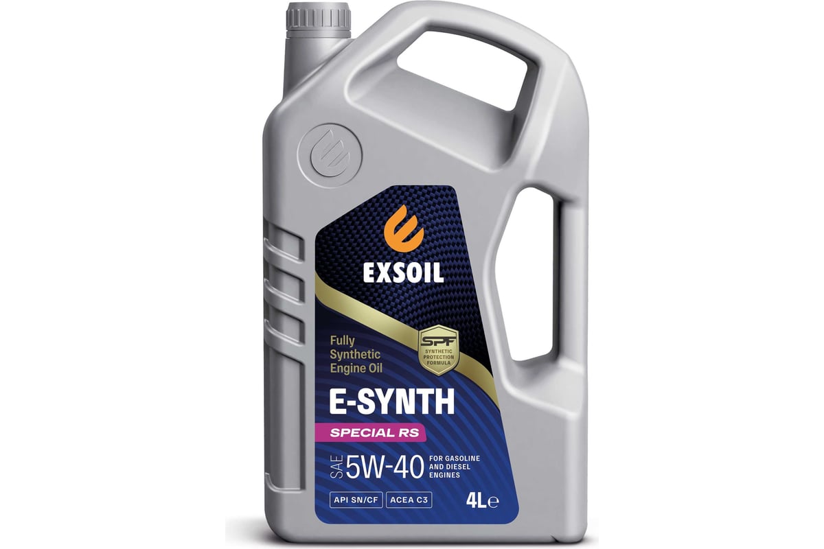 Моторное масло EXSOIL E-SYNTH Special RS SAE 5W-40 4 л 8343-0040 - выгодная  цена, отзывы, характеристики, фото - купить в Москве и РФ