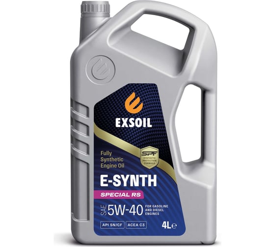 Моторное масло EXSOIL E-SYNTH Special RS SAE 5W-40 4 л 8343-0040 1