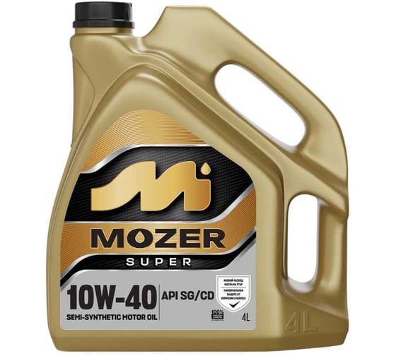 Моторное масло Mozer Super SAE 10w-40 API SG/CD, канистра 4 л 4633754