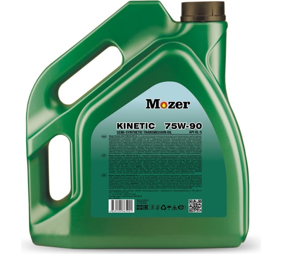 Трансмиссионное масло Mozer Kinetic SAE 75w-90 API GL-5, канистра 4 л 4635901