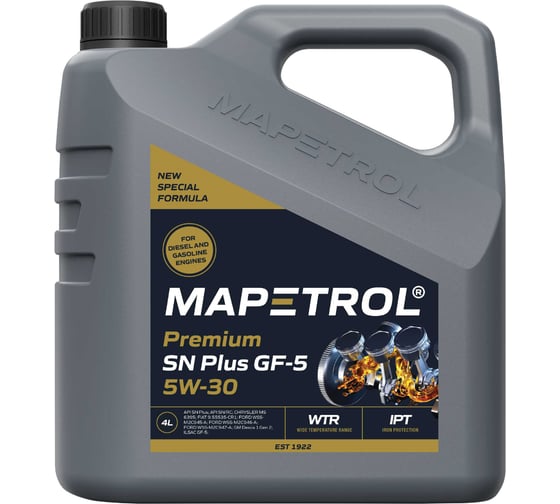 Моторное масло MAPETROL PREMIUM SN PLUS GF-5 5W-30 4 л MAP0018 1