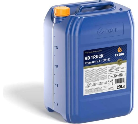 Моторное масло EXSOIL HD TRUCK Premium VX SAE 5W-40 20 л 8061-0200