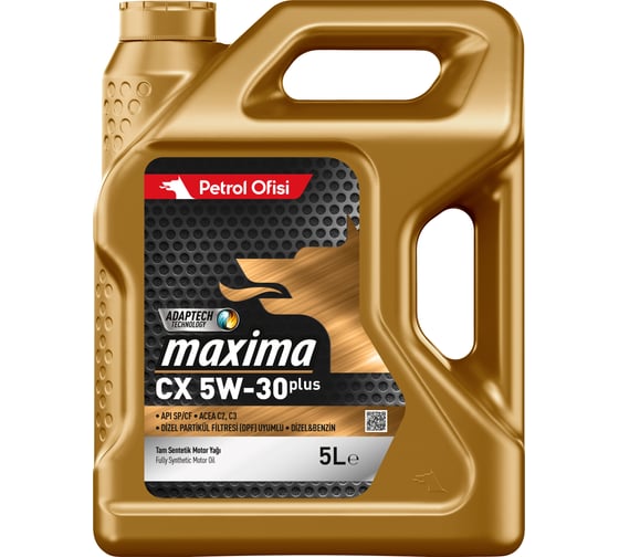 Моторное масло Petrol Ofisi MAXIMA CX 5W-30 5 литров Синтетическое 400000386 1