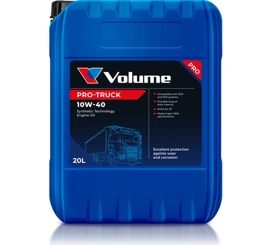 Моторное масло VOLUME Pro-Truck 10W-40 20 л VL90986