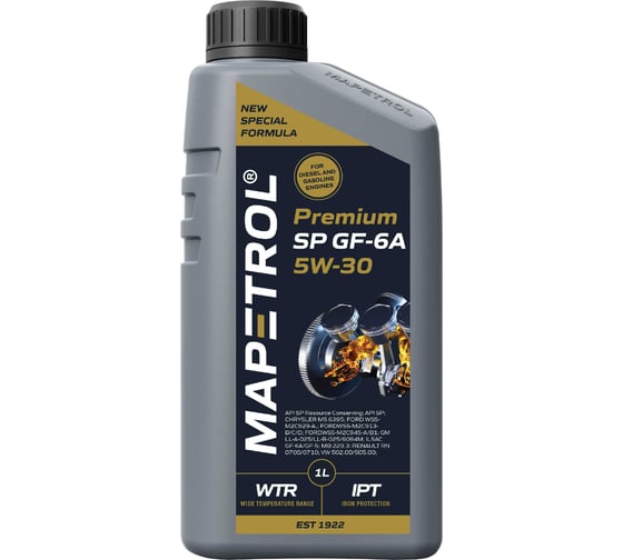 Моторное масло MAPETROL PREMIUM SP GF-6A 5W-30 1 л MAP0030