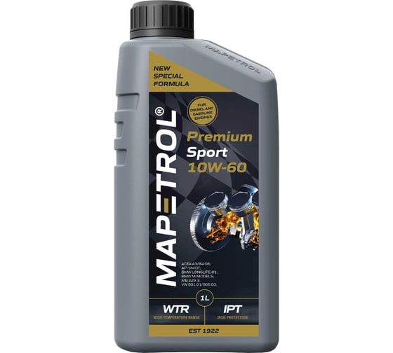 Моторное масло MAPETROL PREMIUM SPORT 10W-60 1 л MAP0149 1